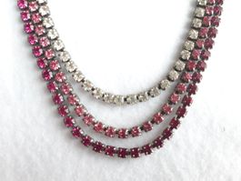 Strasskette Disco Queen wue neu Metall Strasssteine