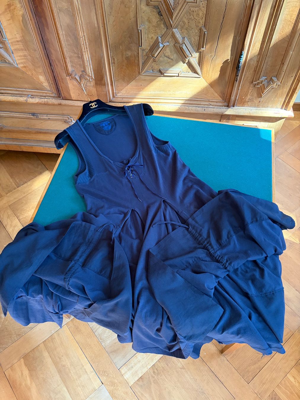 Girbaud Vestiti: Vintage Marithé & François Girbaud Kleid aus Marine Baumwole – Usato da Interlaken venduto da Bona55 3
