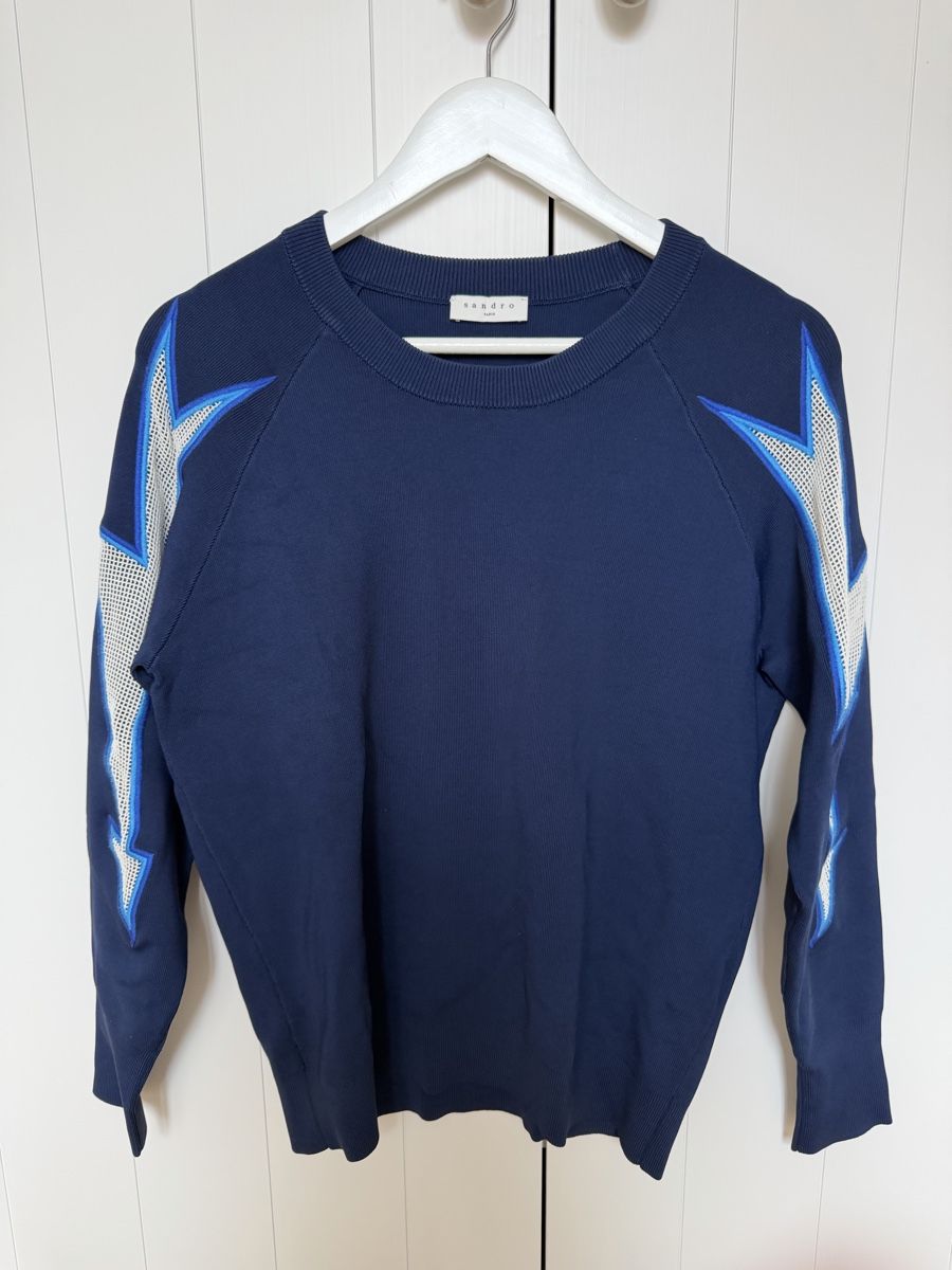 Sandro Maglioni & Felpe: Sandro Paris navy blue sweater size 2 – Usato da Steinhausen venduto da phocea10