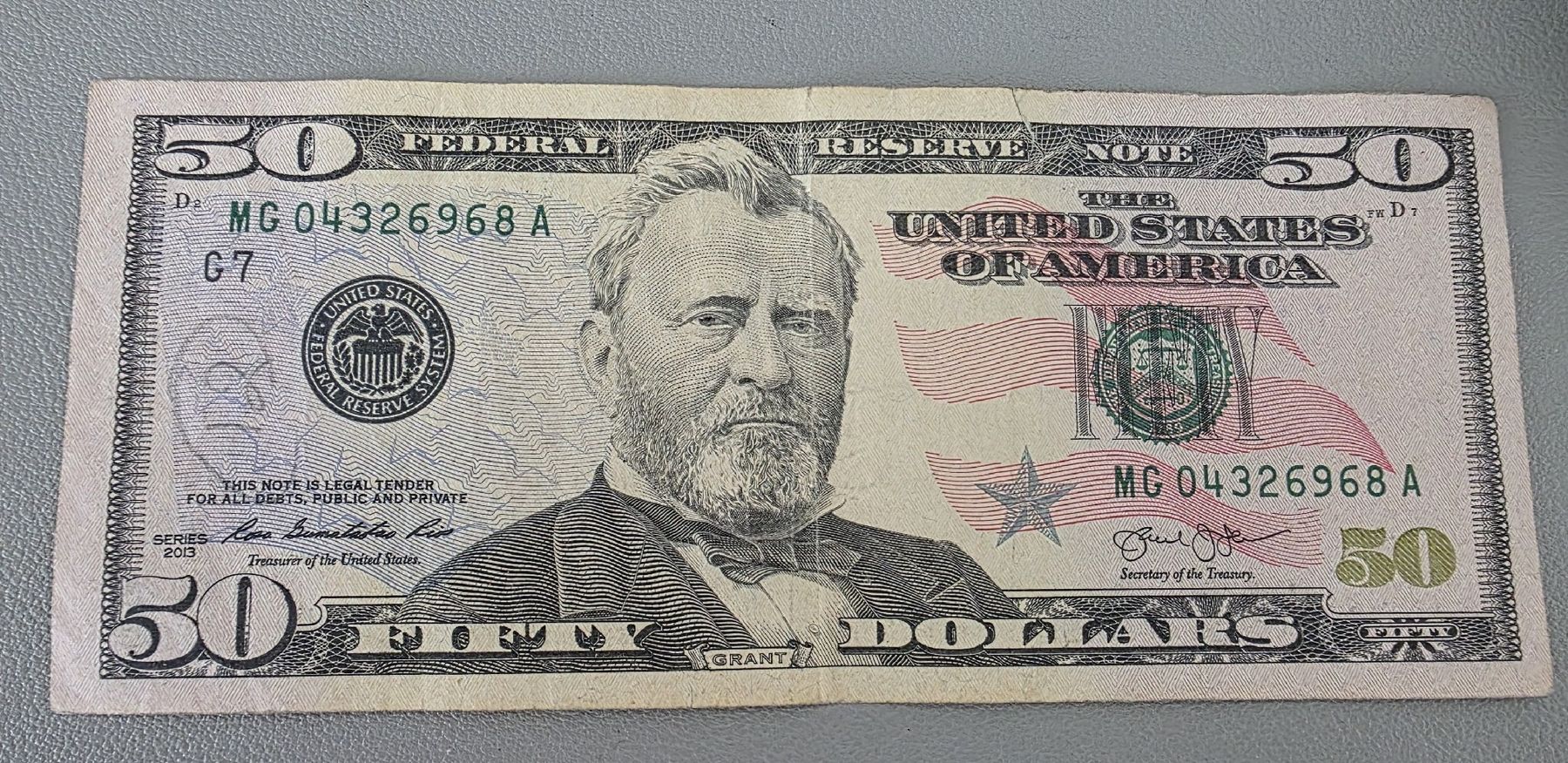 Banconote: 50 USA Dollar - GRANT Serie 2013 – Usato da Niederuzwil venduto da 262305
