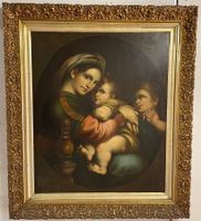 Ölgemälde Raffael-Kopie Madonna della Sedia  (Seggiola)