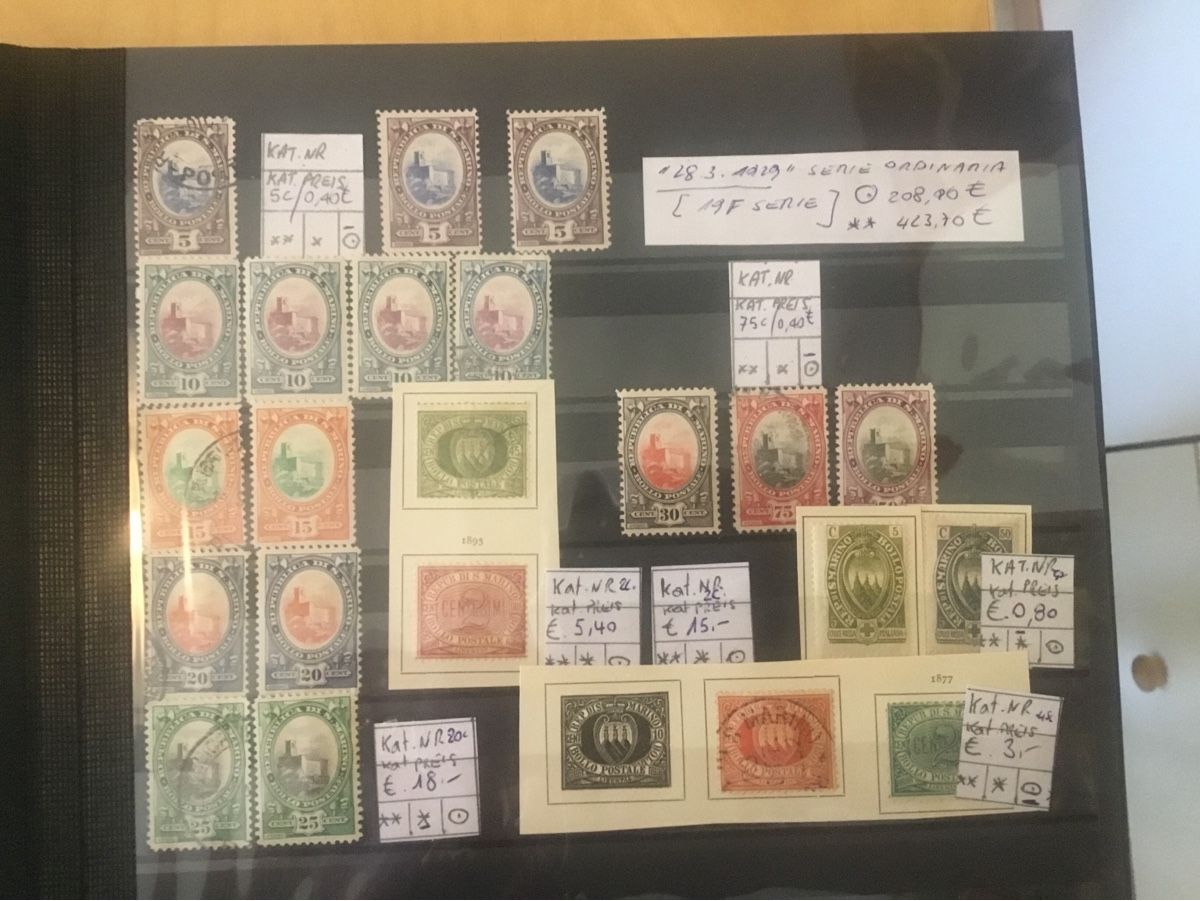 Tutti i francobolli: Lotto 11 San  Marino – Usato da cassina d'agno venduto da Scorti1961 9