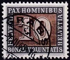 1945, PAX Nr. 263.Pf. Abart: "Fleck", gestempelt von GRABS.