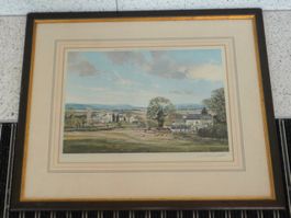 Stimmungsvolle Landschaft- Sign. Barnfather- Engl. Dorf HE92