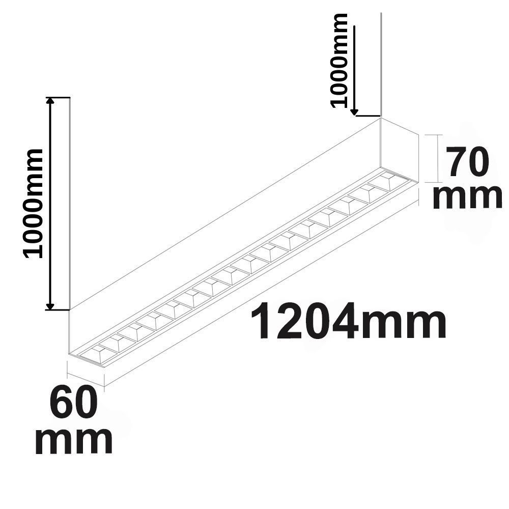 Lampadari & plafoniere: LED Pendelleuchte, Raster,120 cm Länge – Nuovo (secondo la descrizione) da Kreuzlingen venduto da Smart-Light 7