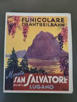 Prospekt Monte San Salvatore Lugano 1947 Originalzustand