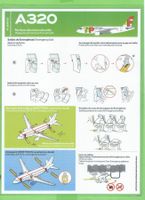 TAP Air Portugal, A320, Safety Card, ,