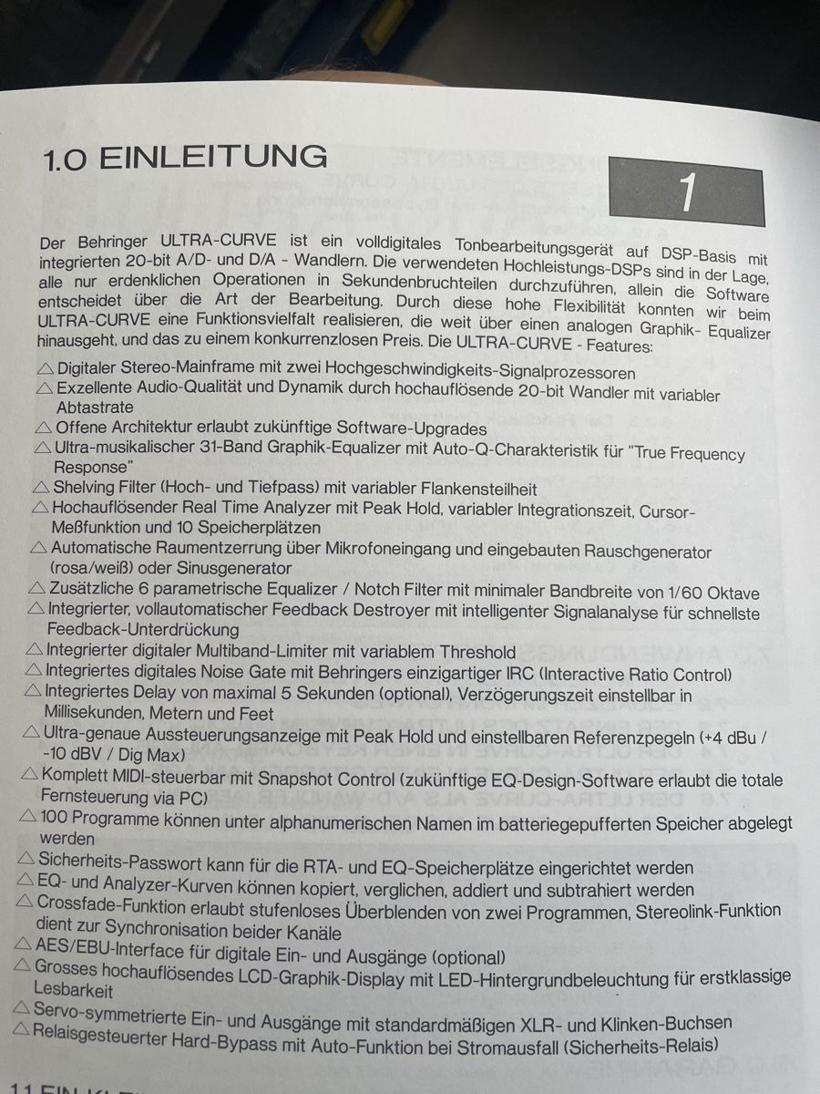 Behringer Equalizer: Behringer Ultra Curve DSP 8000 – Gebraucht aus Zürich von haeschesnonid 9