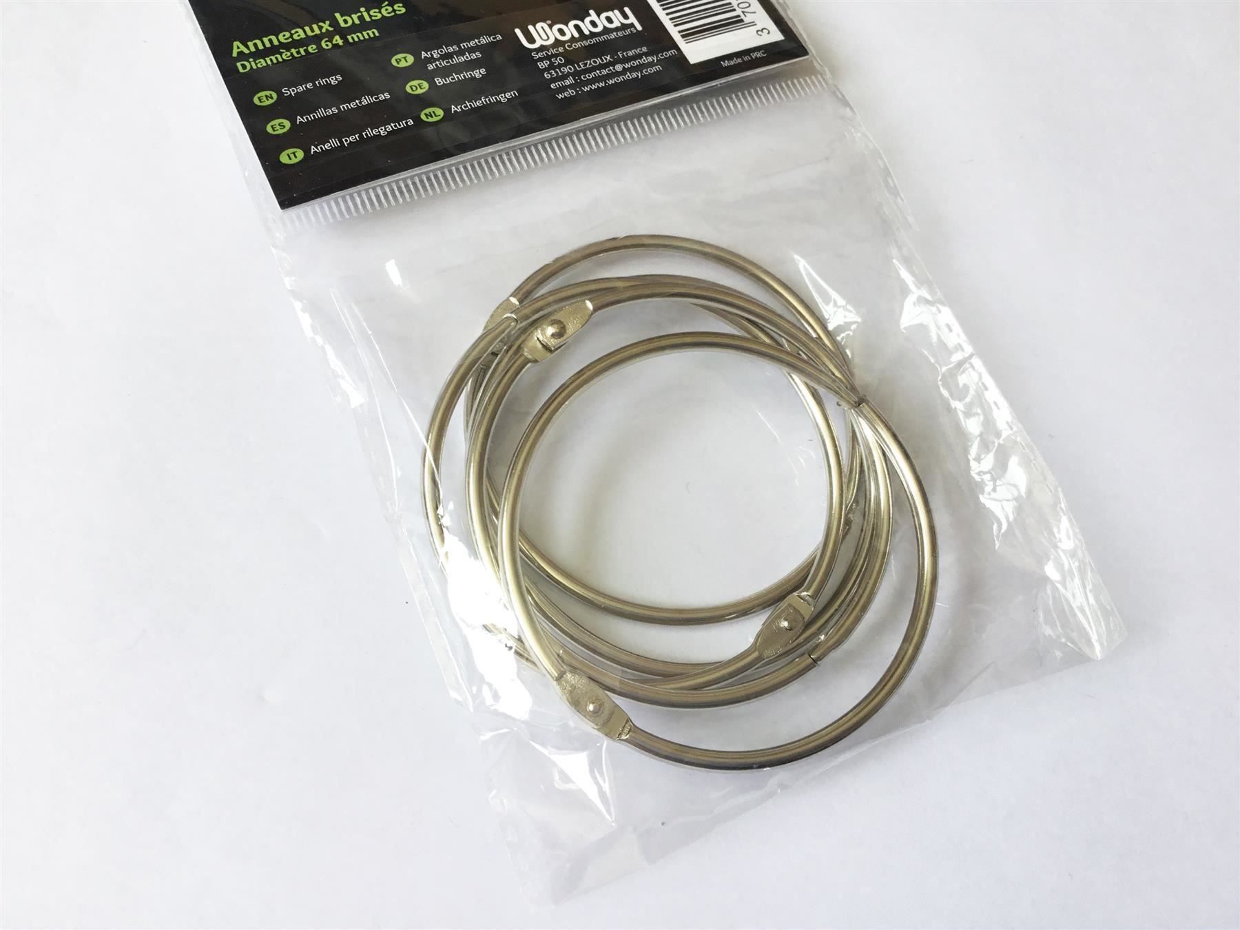 Bindegeräte: Heftringe, 5 Stück, 64 mm, Metall – Neu und originalverpackt aus St. Gallen von cointec 4