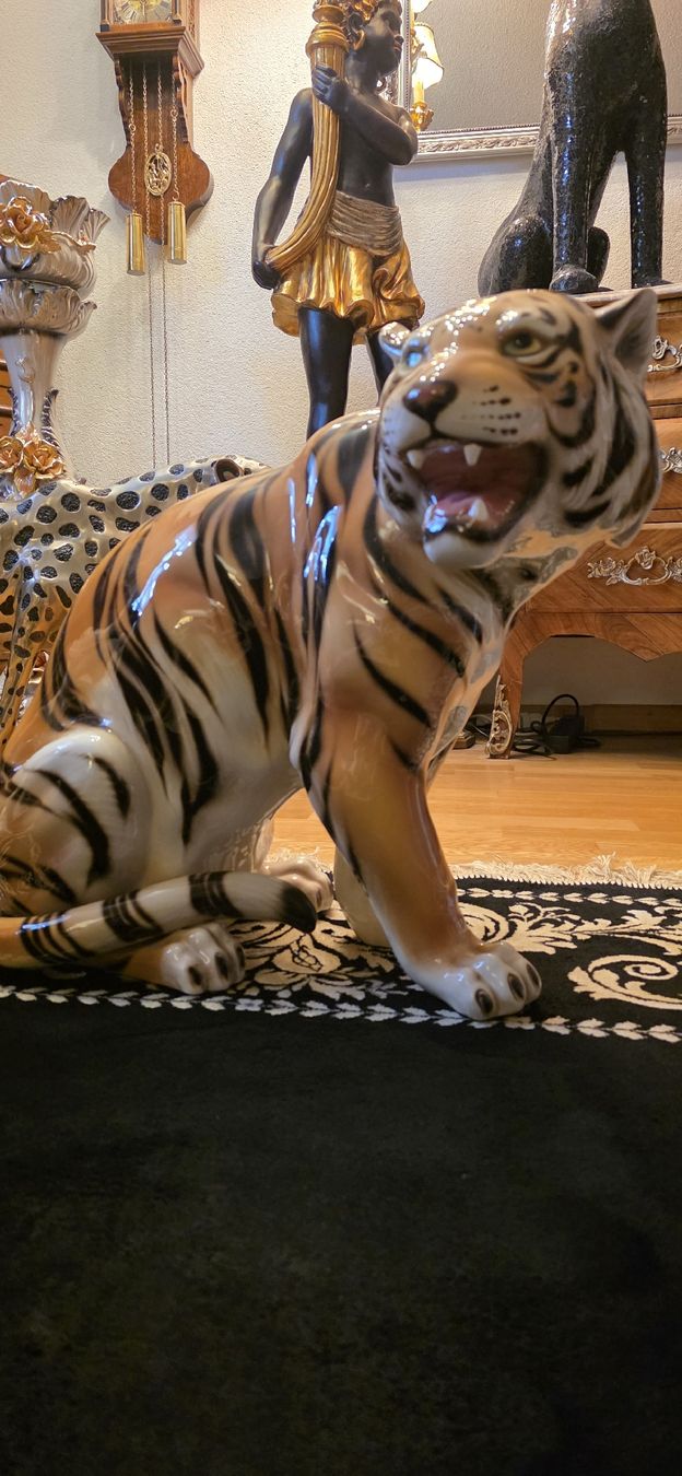 Sculture & Statue: Grosse Vintage Tiger Statue, Keramik – Usato da Kaufdorf venduto da Nati-Nati 8