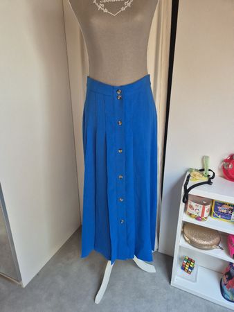 Rock H&M blau mit Knopfleiste Grösse 38 neuer Zustand