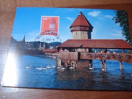 Maximumkarte Kapellbrücke Luzern 1993