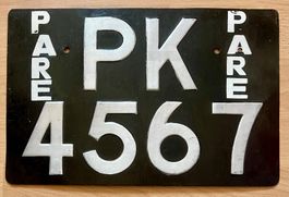 Indonesien - Pare PK 4567 Nummernschild