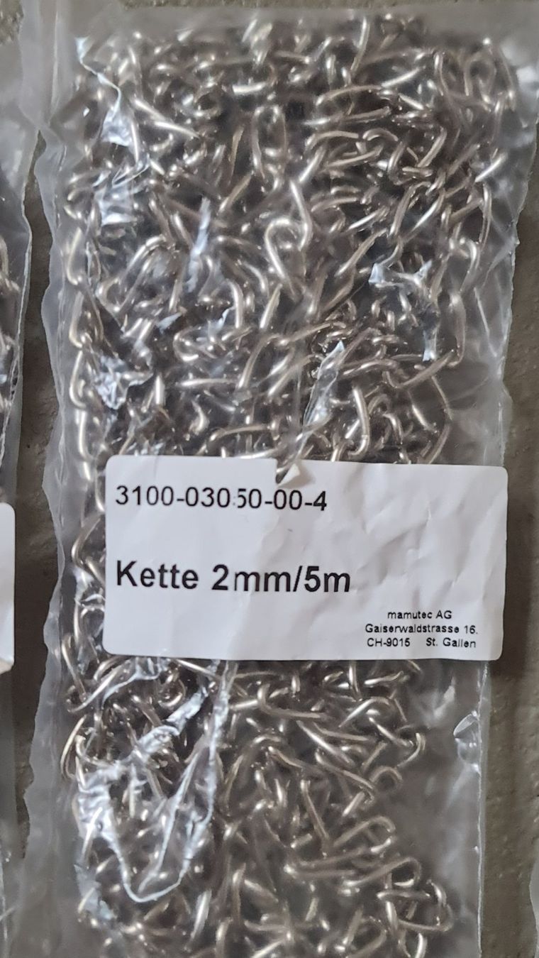 Tutti gli attrezzi: 2 Stück 2mm 5m Kette Eisenkette – Nuovo e nell'imballaggio originale da Uerkheim venduto da Kaufoption 1