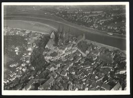 Fotografie Meissen /Elbe, Flusslauf mit 