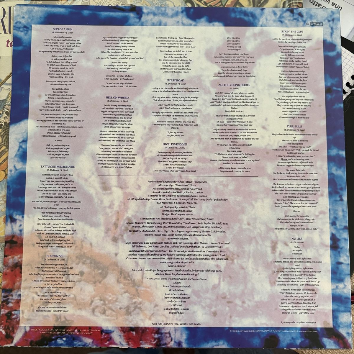 Dischi in vinile: Bruce Dickinson - Tattooed Millionaire LP 1990 – Usato da Guntershausen venduto da Simone_75 3