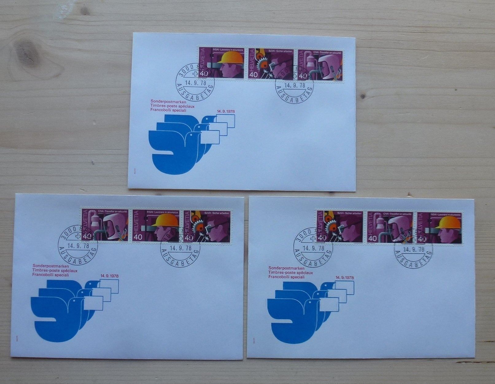 Alle Briefmarken: 12 FDC Briefe SUVA 1978 – Gebraucht aus Walkringen von Casablanca777 4