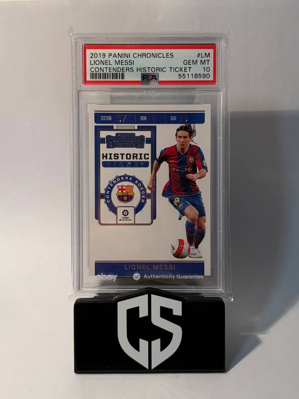 Panini Carte collezionabili: 2019 Panini Chronicles Lionel Messi Historic Ticket PSA10 – Usato da Oftringen venduto da collectsupply
