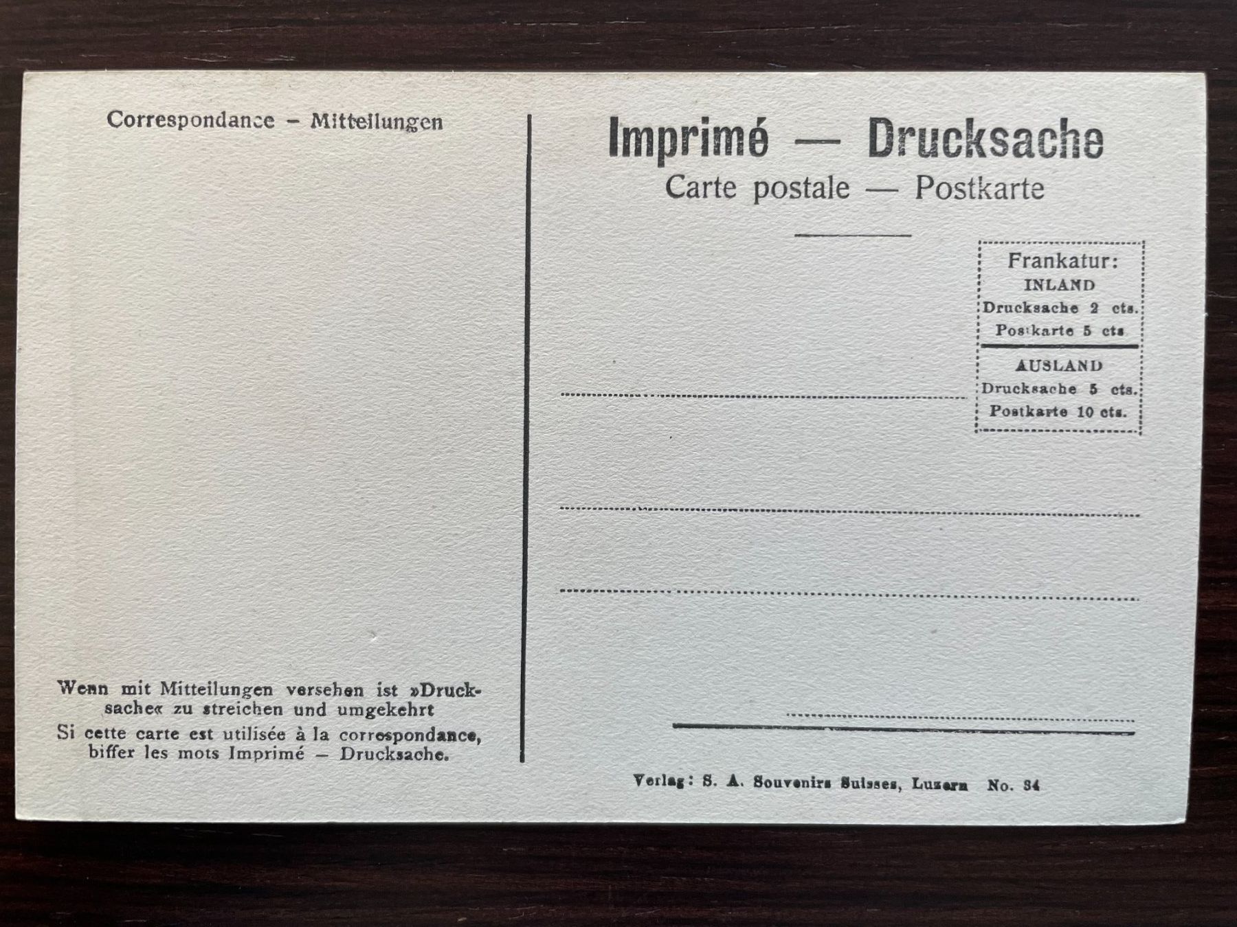 Cartoline postali: LUZERN Hotel Krone, Weinmarkt, Brunnen, 2 Ansichtskarten – Usato da Wald ZH venduto da TLILEF 4