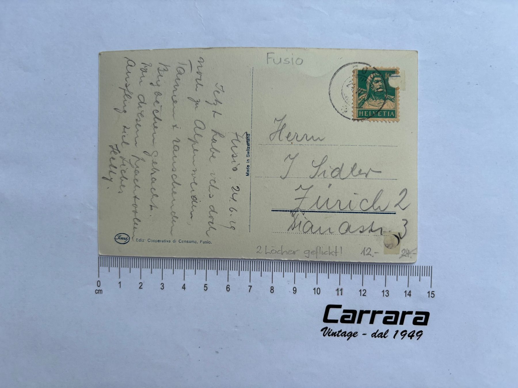 Cartoline postali: Postkarten Ticino Tessin Fusio 1920 – Usato da Chiasso venduto da Carrara-Modellismo 1