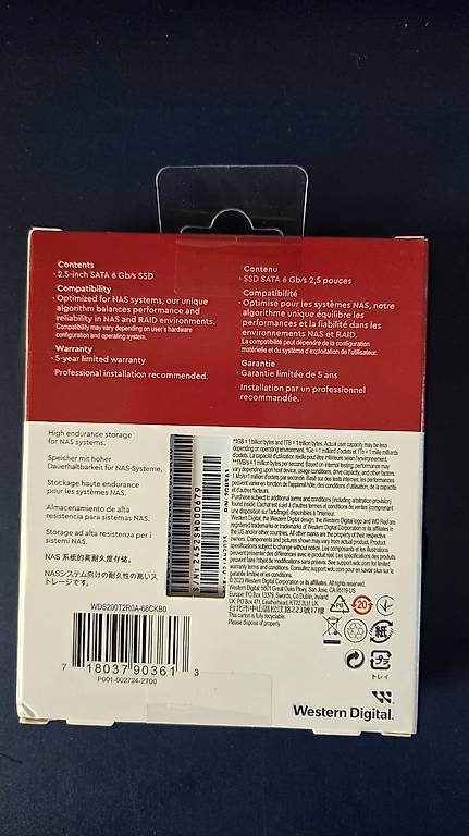 Dischi rigidi: WD Red Sa 500 2 tb – Nuovo e nell'imballaggio originale da Némiaz (Chamoson) venduto da Djcruz1