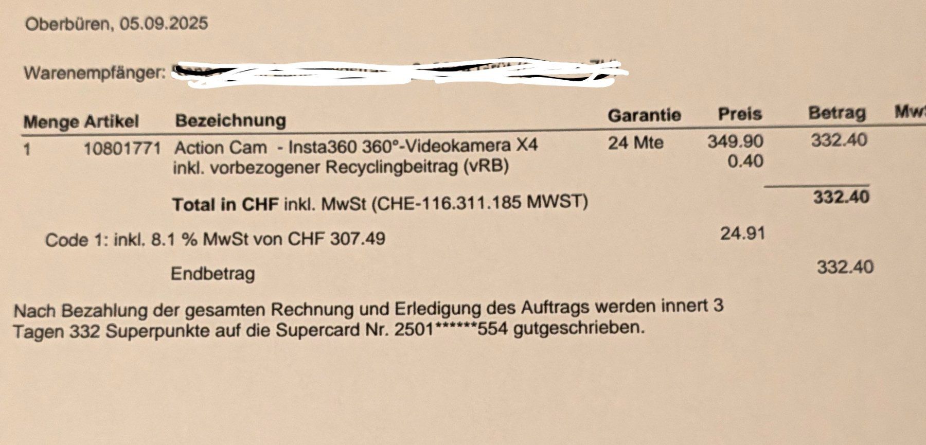 Insta360 Action Cam: Insta 360 X4 mit Garantie – Gebraucht aus Tobel von Snicket 6