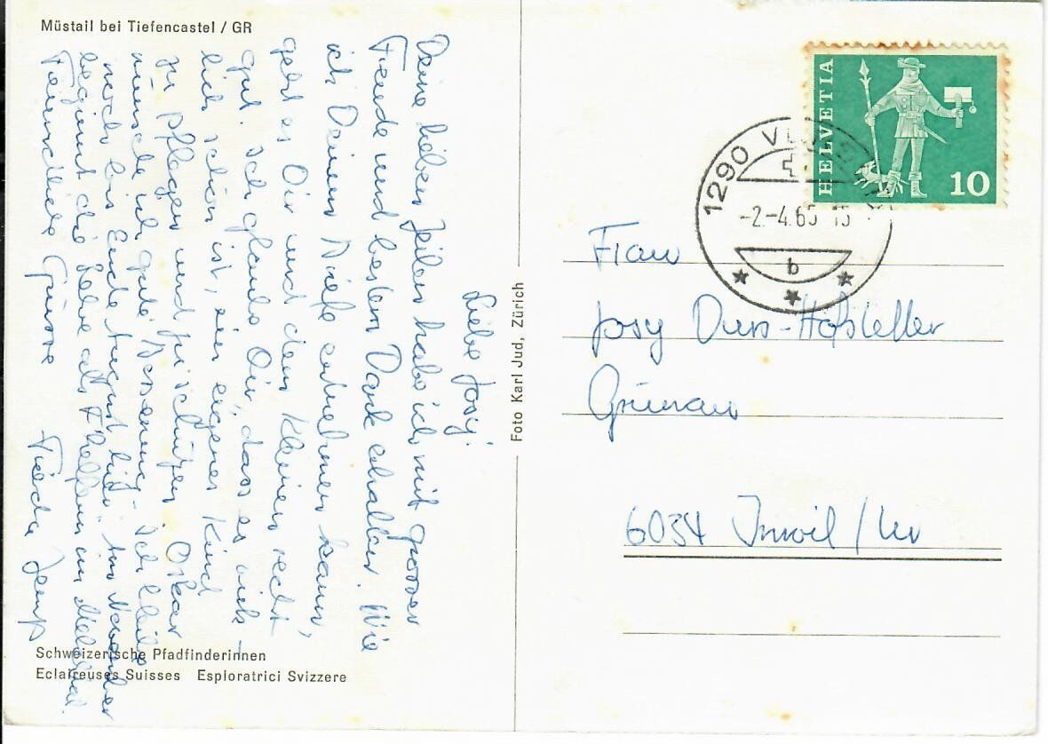 Cartes postales: Müstail bei Tiefencastel – D'occasion à Hochdorf par Ziegel-16 1