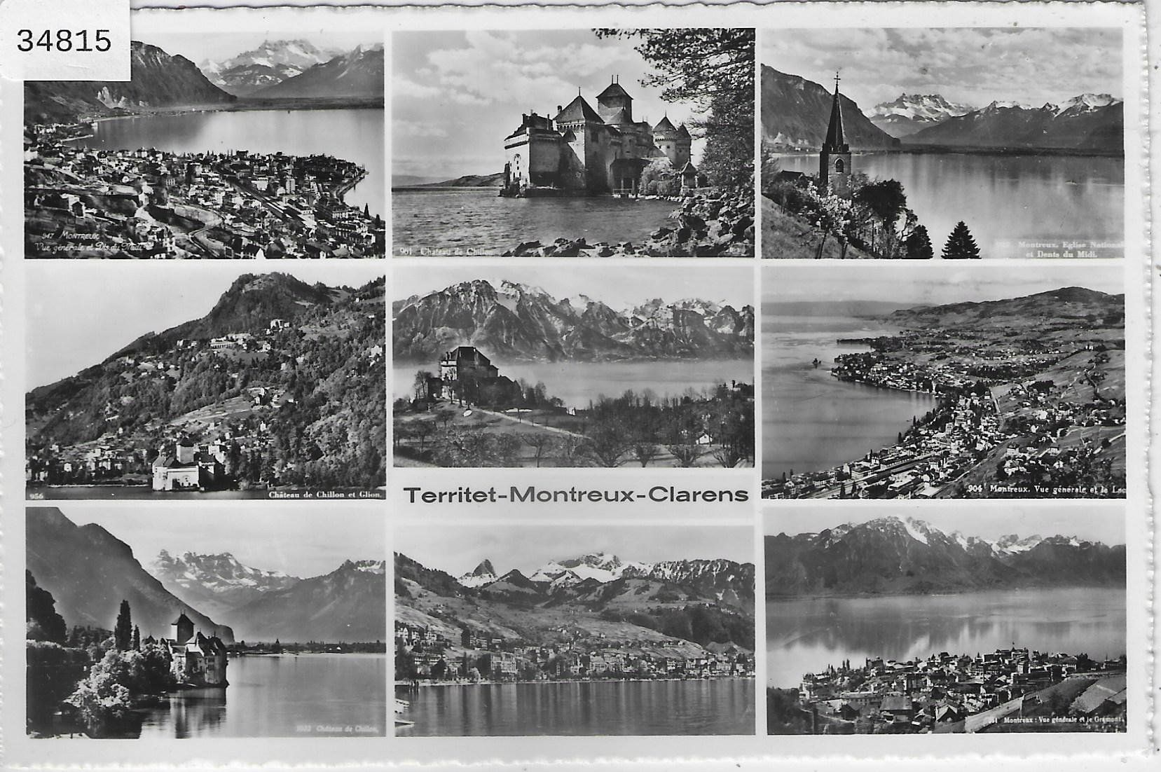 Cartoline postali: Territet-Montreux-Clarens - Multiview – Usato da Ettingen venduto da Kartenplanet