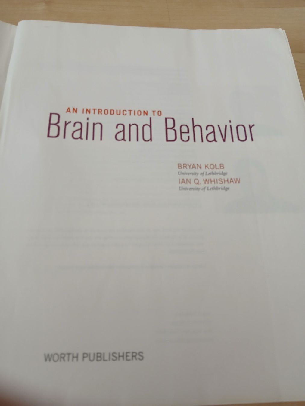 Libri: Libro Brain and Behavior Kolb Whishaw usato  – Usato da Zürich venduto da Ransomware 7