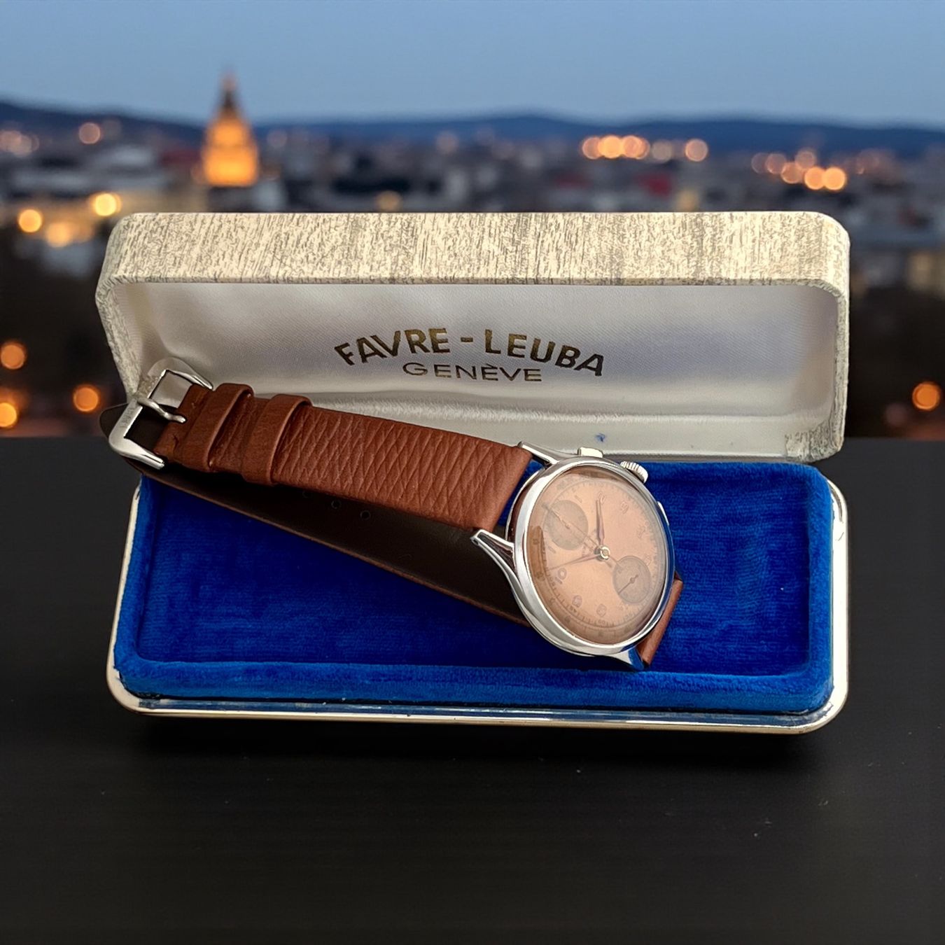 Favre Leuba Uhren: Favre Leuba Vintage Chronograph Salmon Dial – Gebraucht aus Morges von 24time 8