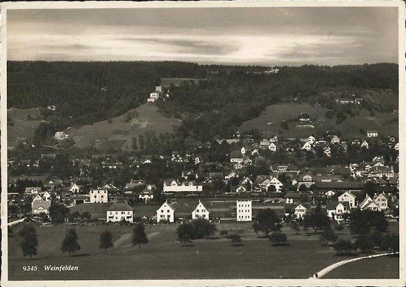 Cartoline postali: Weinfelden TG Ortsansicht Nr.9345 , 1936 – Usato da Solothurn venduto da Bepposol