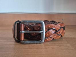 INTENSO by Beluno Flechtgürtel Echtleder, 105cm, Top Zustand