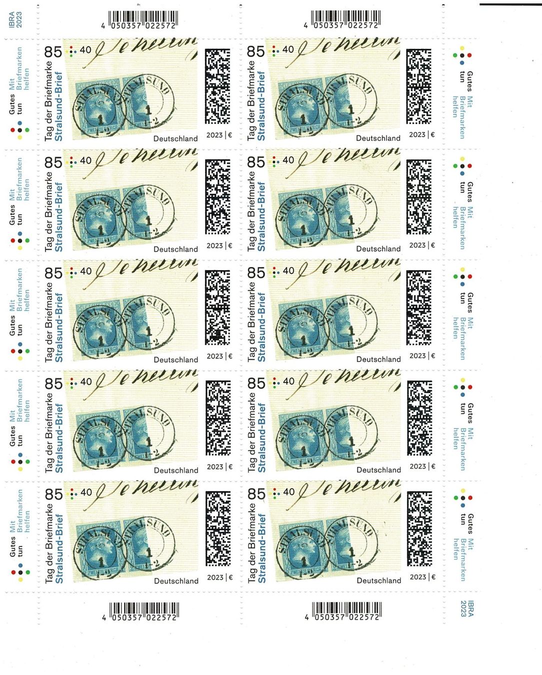 Tutti i francobolli: Tag der Briefmarke Stralsund-Brief 1 KB ** – Nuovo (secondo la descrizione) da Lausanne venduto da Whorvath