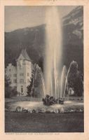 Glarus, Bahnhof vom Volksgarten aus, gelaufen 1918