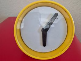Horloge murale IKEA STOLPA jaune vintage A2