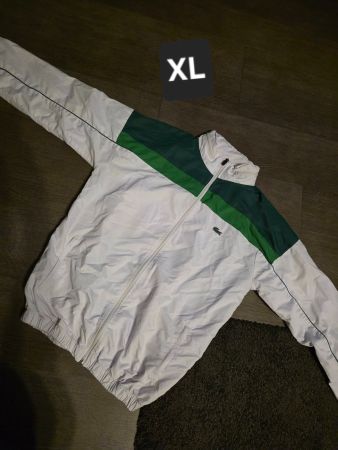 Lacoste Trainingsjacke weiss gruen Groesse XL gebraucht