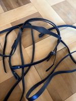 Westernzaumzeug aus Leder Schwarz