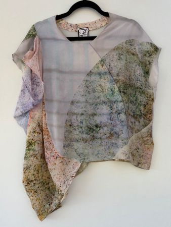 Oversized Anntian Seide Bluse Gr.U