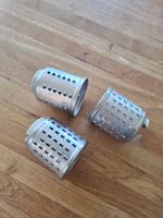 3 Stück Siebeinsätze / Reibe-Einsätze, Top Zustand!