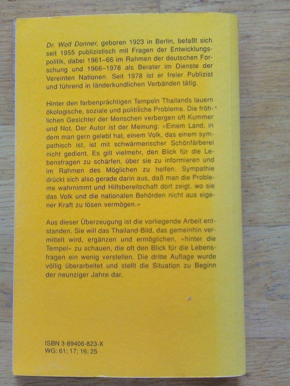 Libri: Thailand ohne Tempel (Wolf Donner) – Usato da St. Gallen venduto da elk2020 6