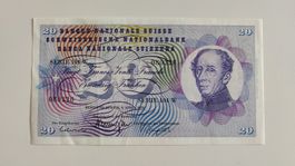 20 Franken 1976, Banknote Schweiz top Zustand (WA3)