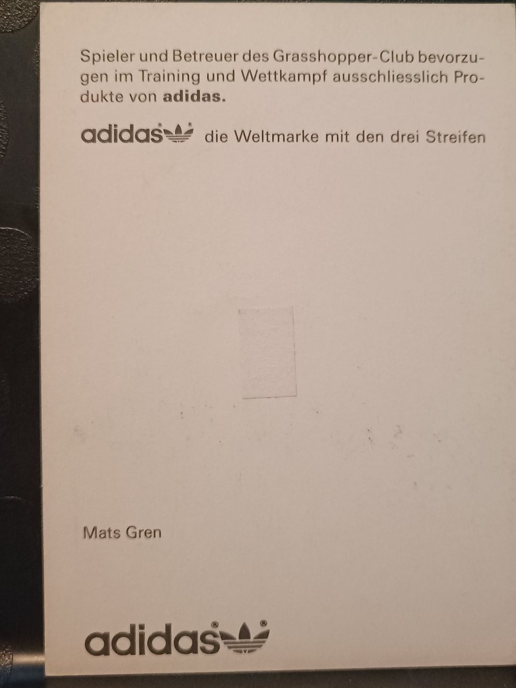 Autografi: Mats Green - handsignierte GC Autogrammkarte – Usato da Menziken venduto da Artographs 1