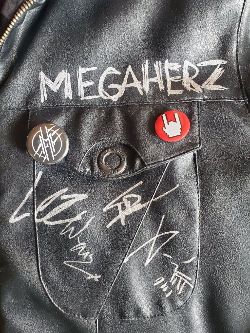 Giacche: Signierte Megaherz P.U. Lederjacke Gr. M/L – Usato da Waltenschwil venduto da Andy.Z01 2