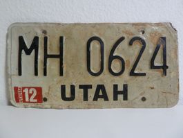 USA Nummernschild / Autonummer / License Plate UTAH MH 0624