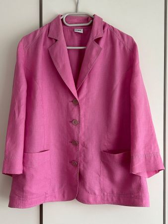 Wunderschöne, hochwertig verarbeitete Leinenjacke, pink