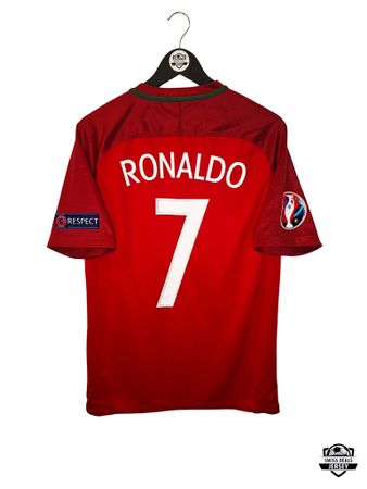 RONALDO #7 Original Portugal Euro 2016 Home Trikot