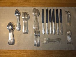 Besteckset Wellner Metall versilbert gebraucht Zustand