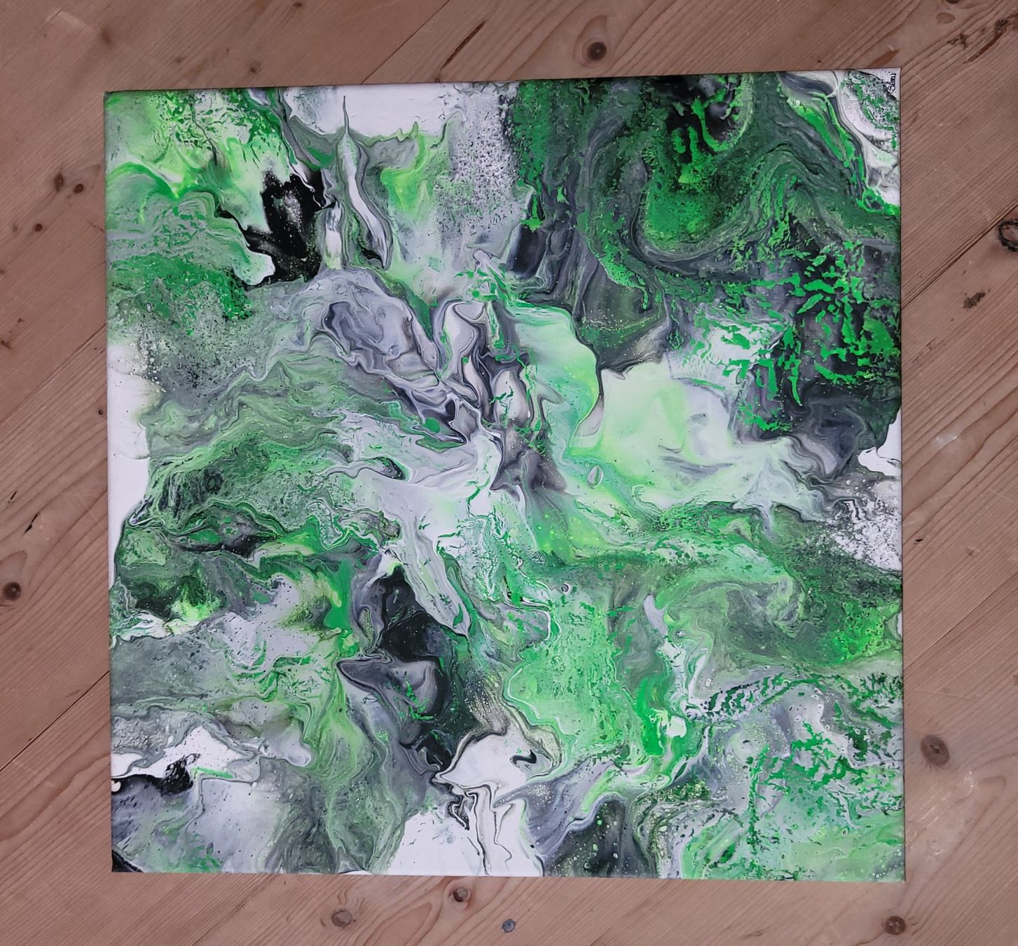 Foto & Immagini: Wandbild grün / weiss – Nuovo (secondo la descrizione) da Tägertschi venduto da 9__Saeru__9