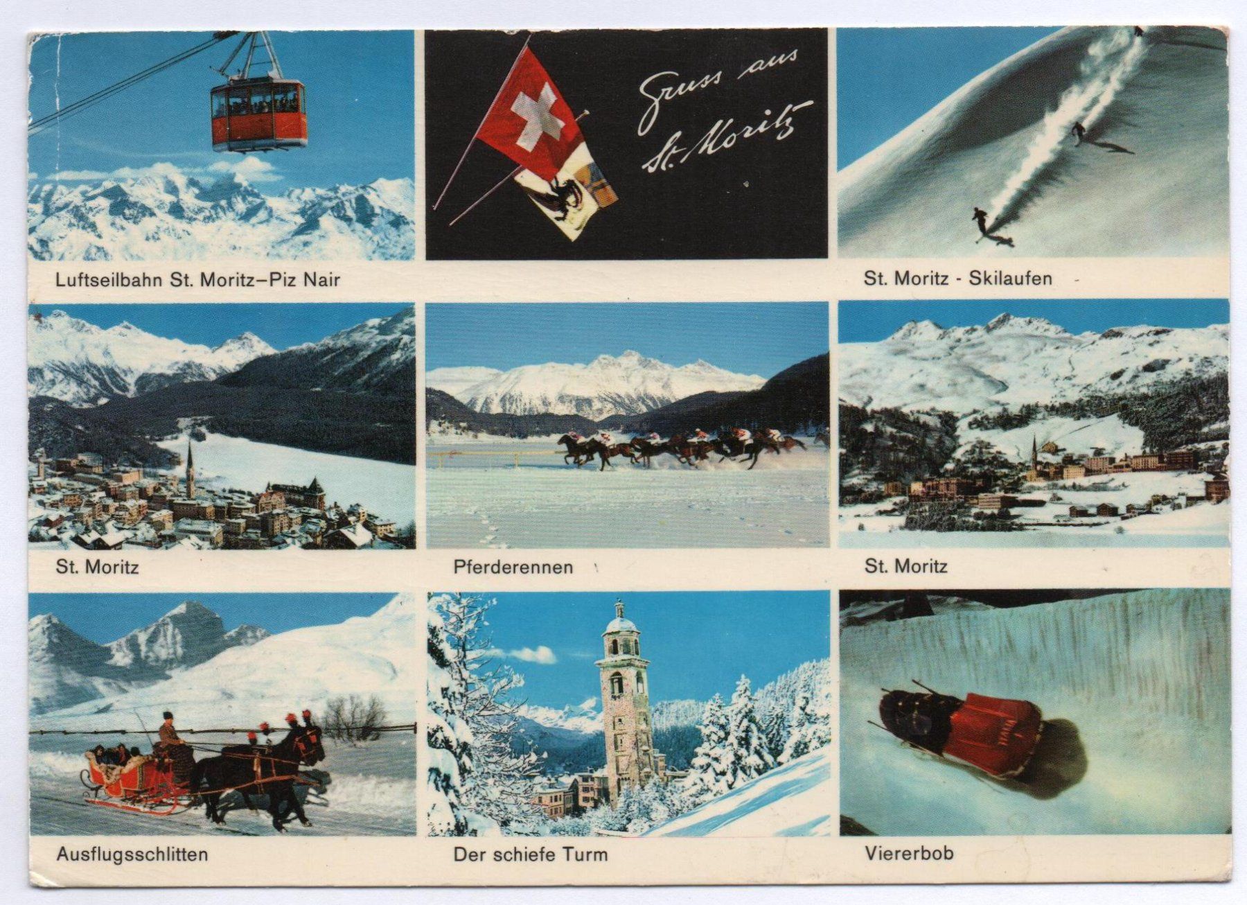 Cartoline postali: 4 x Ansichtskarten ST. MORITZ – Usato da Jona venduto da philajona 5