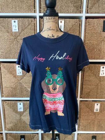 Holidays T-shirt with dog print